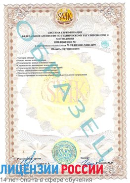 Образец сертификата соответствия (приложение) Самара Сертификат ISO 14001